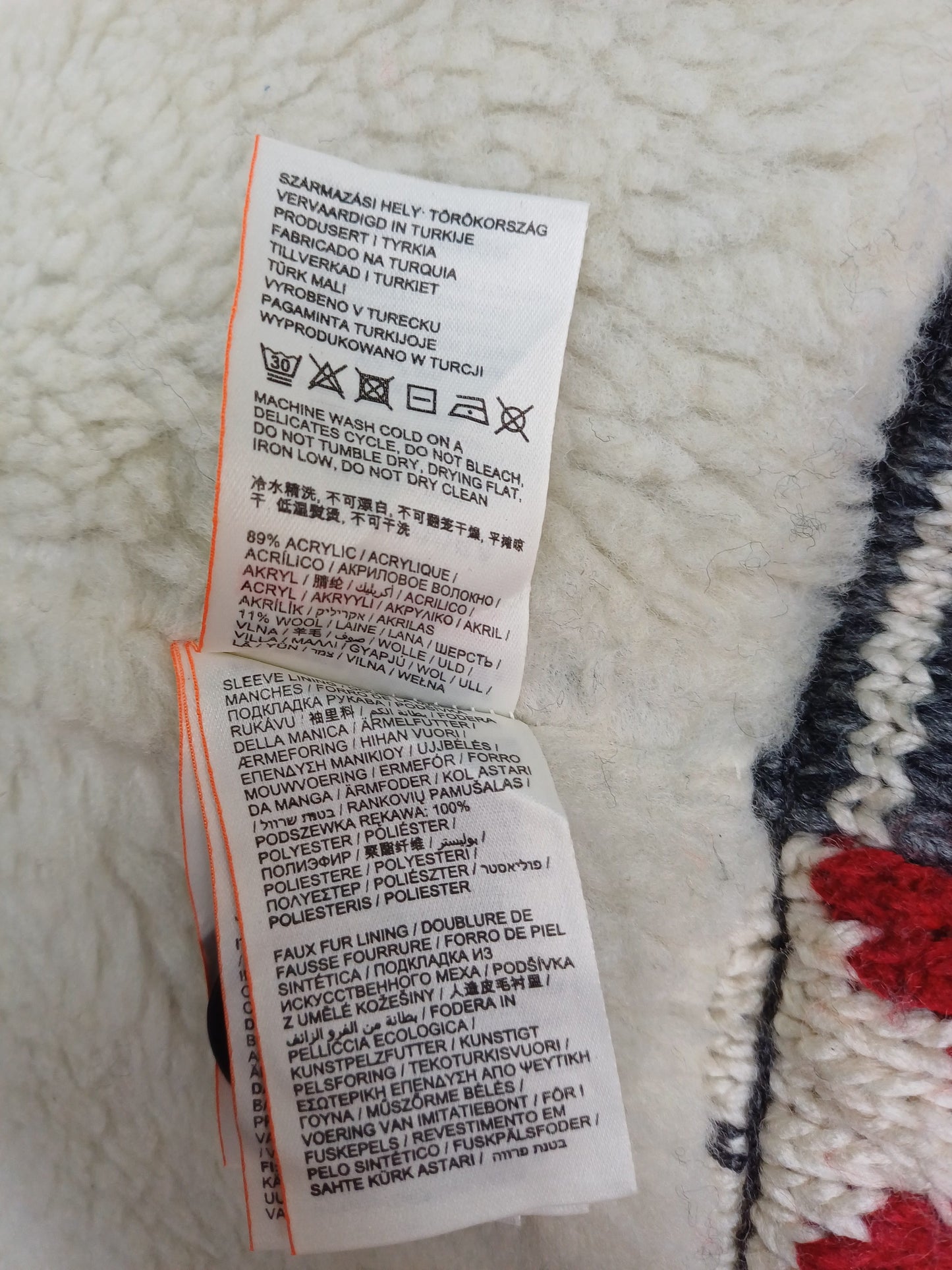 Superdry Icon Brynner Full Zip Fleece lined Knit Cardigan Sweater Jacket Mens M