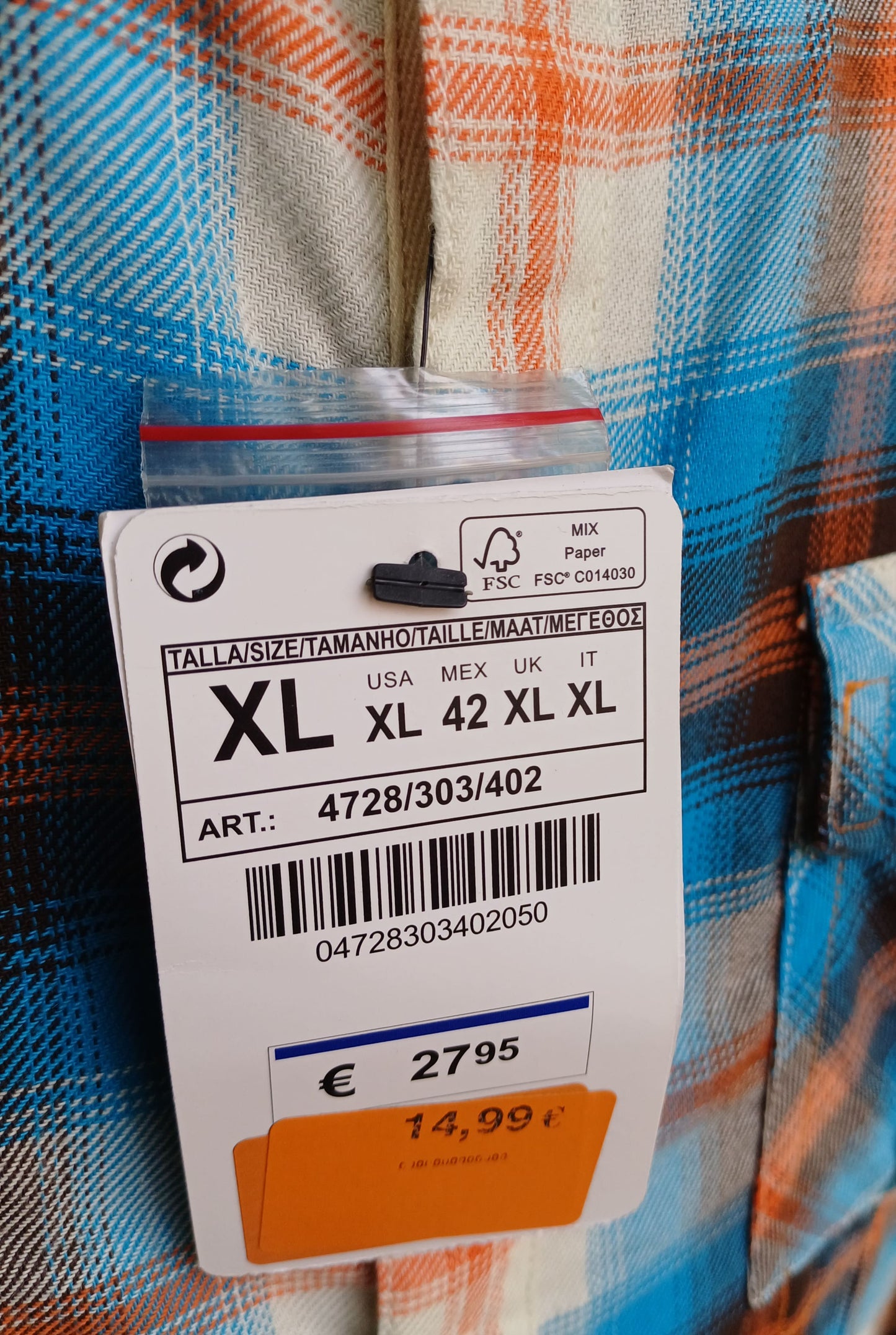 New With Tags Zara Young Checkered Plaid Cotton Button Up Flannel Shirt Mens XL