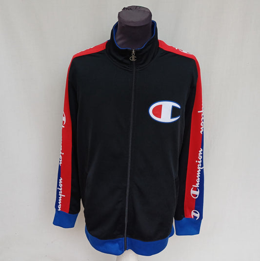 Champion Taped Logo Full Zip Track Top Jacket Mens XL