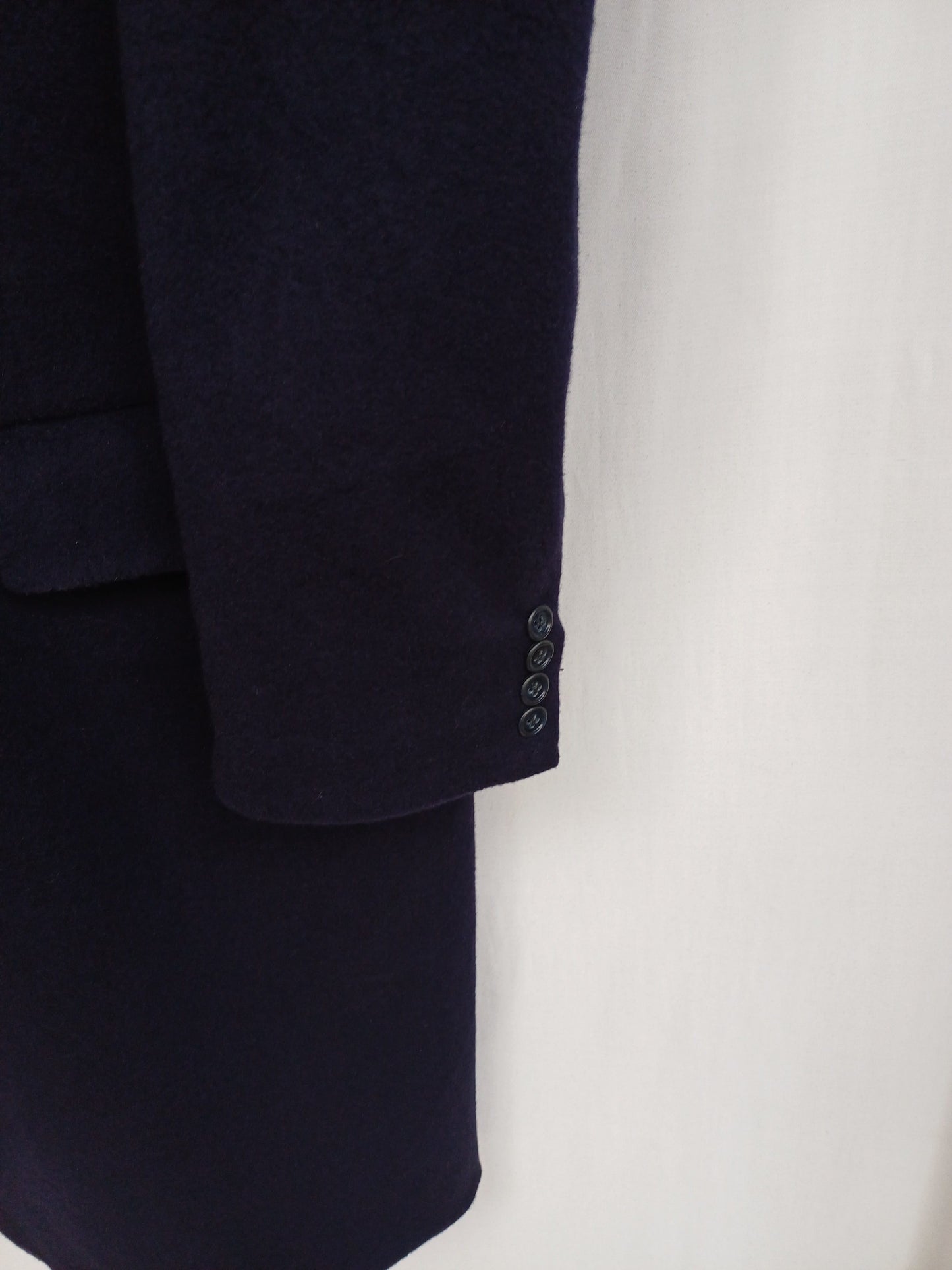 Crombie Mens Pure Wool Button Coat Long Overcoat EU 52/UK 44