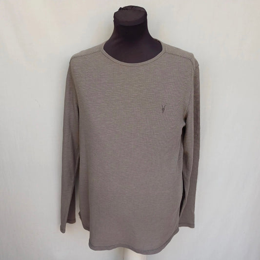Allsaints Clash Long Sleeve Crew Neck Cotton Pullover Jersey Mens S