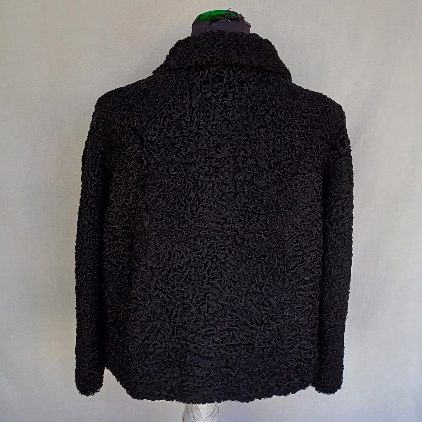 Vintage Bukhara Karakul USSR Womens Real Persian Fur Jacket Size L