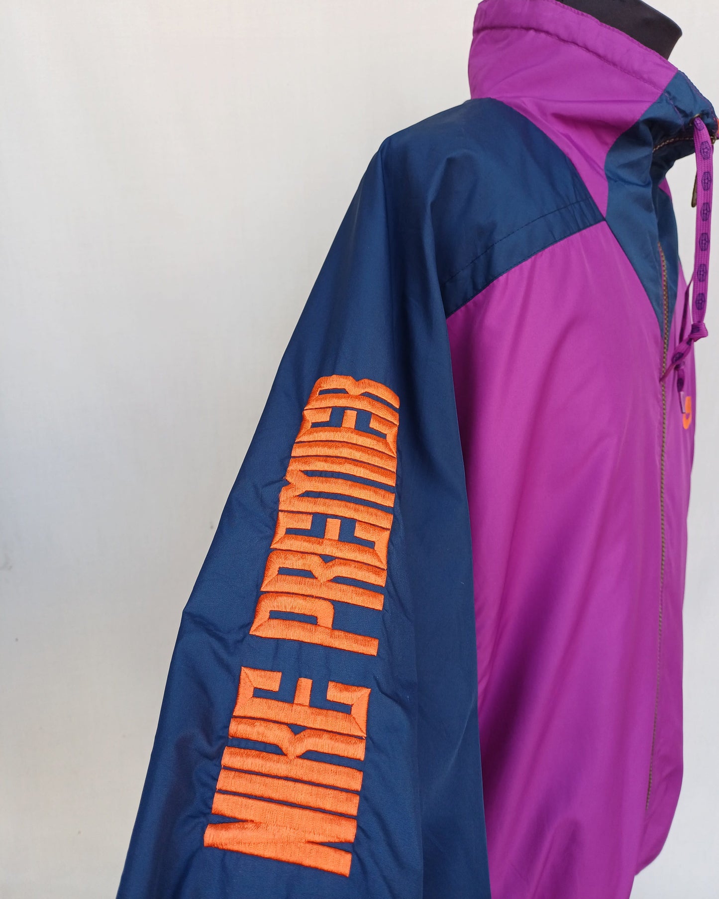 Vintage 90s Nike Multicolor Windbreaker Track Top Jacket Mens XL