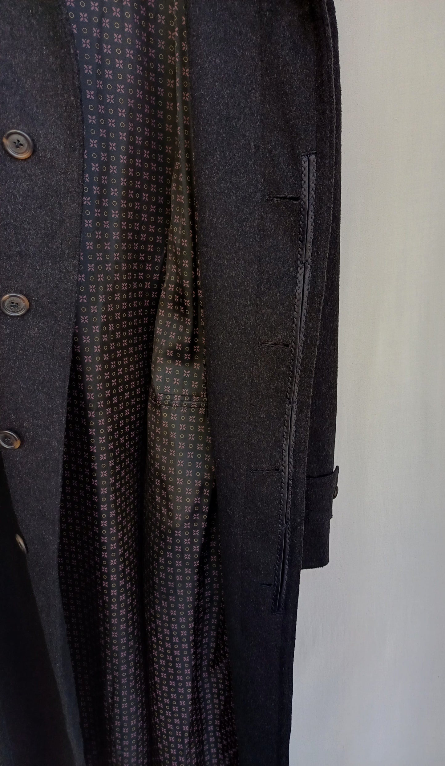 Bugatti Echter Alpen Loden Mens Wool Button Coat Long Overcoat Size EU 52/54