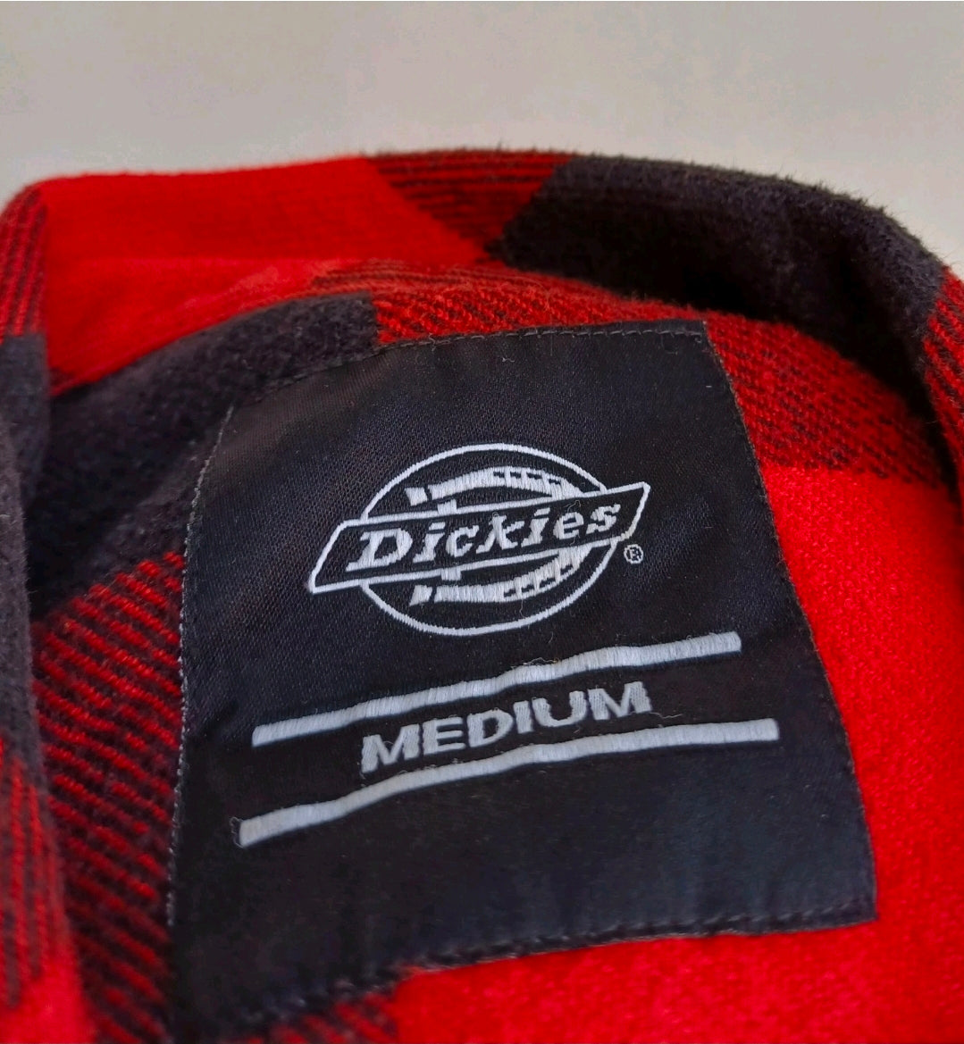 Dickies Plaid Cotton Button Up Flannel Shirt Mens M