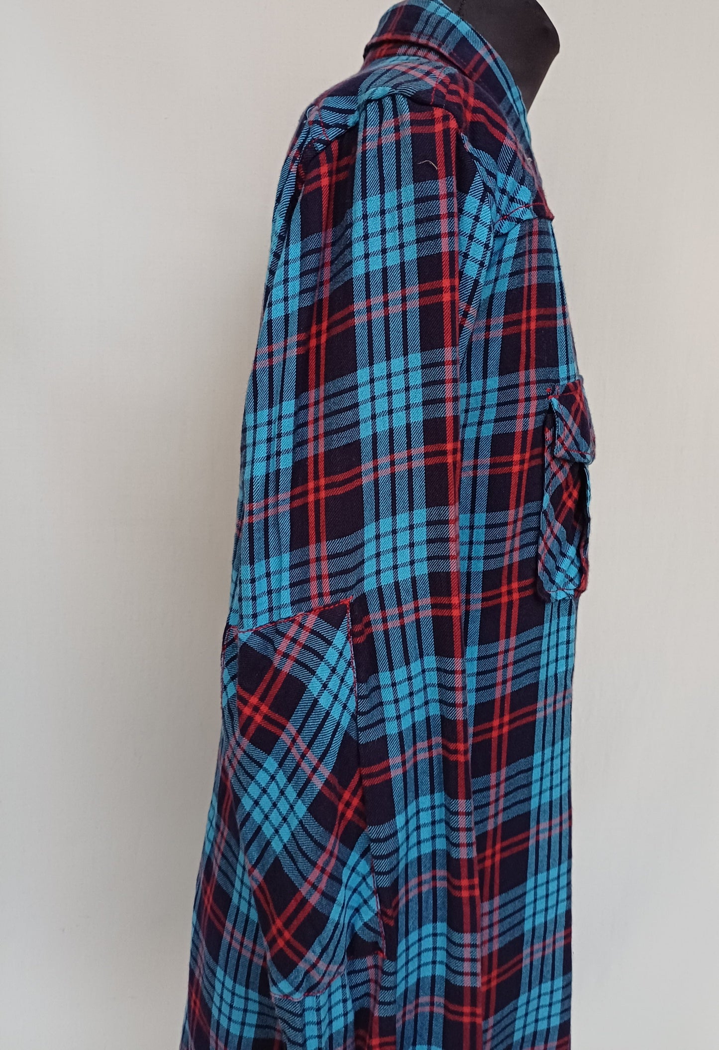 New With Tags Zara Young Checkered Plaid Cotton Button Up Flannel Shirt Mens L