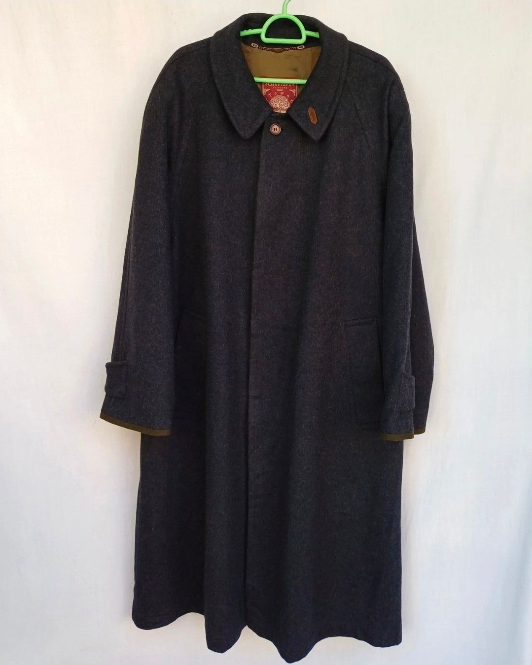 Schneiders Salzburg Mens Wool/Alpaca Button Coat Long Overcoat EU 52/US-UK 44