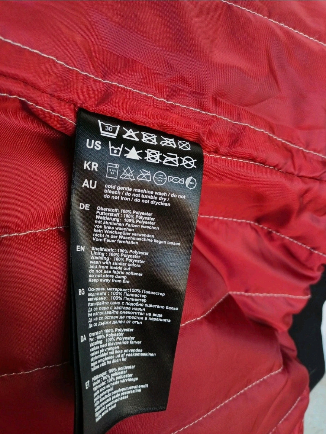 New With Defect Mercedes Benz Zip Padded Truck Jacket Coat Mens 2XL