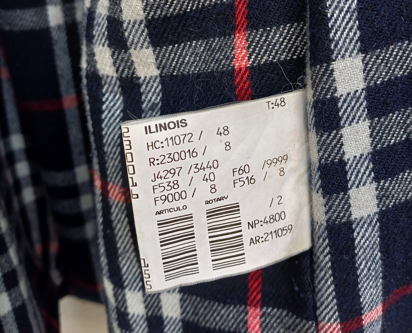 Vintage Burberrys Nova Check Lining Mens Wool Coat Overcoat Size EU 48