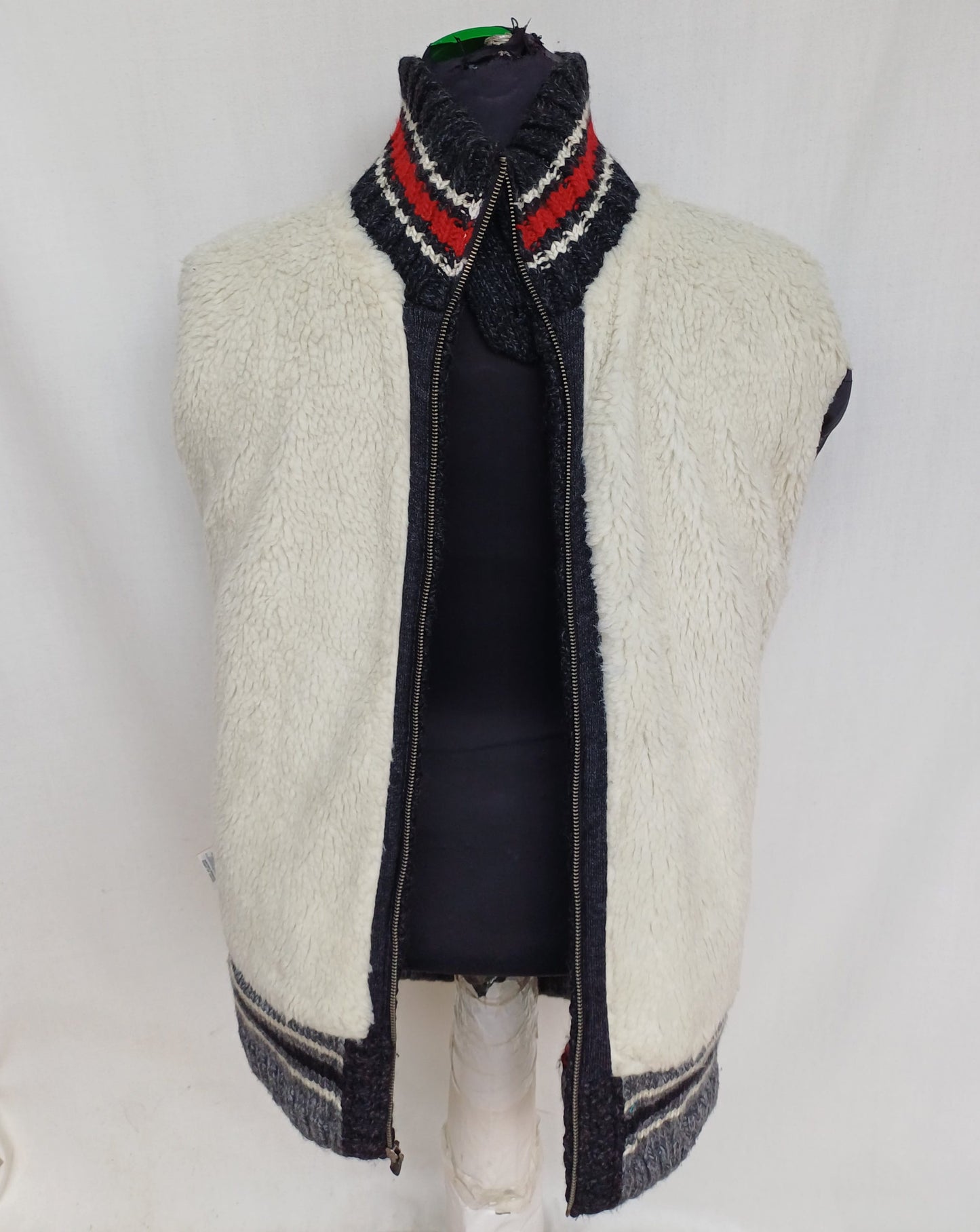 Superdry Icon Brynner Full Zip Fleece lined Knit Cardigan Sweater Jacket Mens M