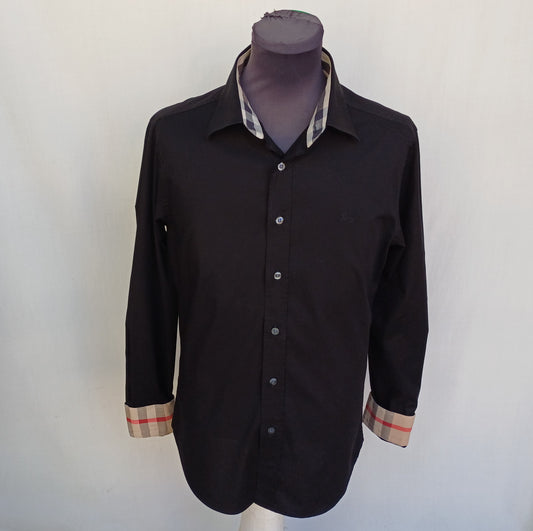 Burberry Brit Nova Check Cotton Button-Up Shirt Size Mens L
