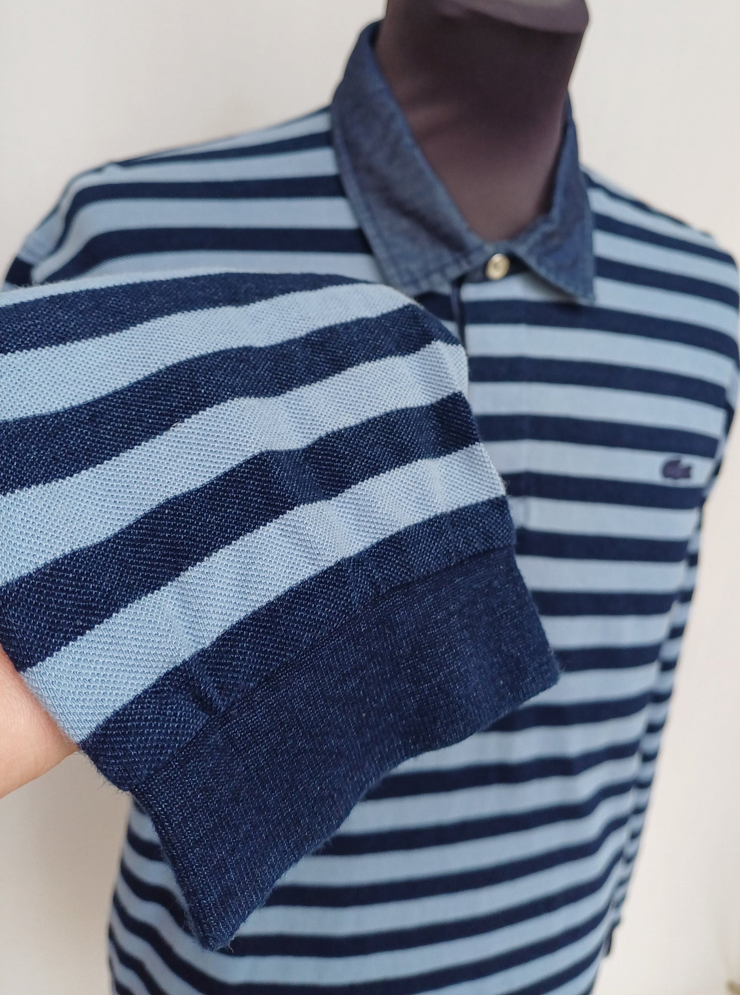 LaCoste  slim Fit Cotton Polo Button Shirt Size 3/Mens S