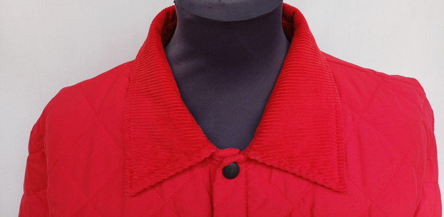 Vintage 2002 Ferrari Official Quilted Snap Padded Jacket Mens L