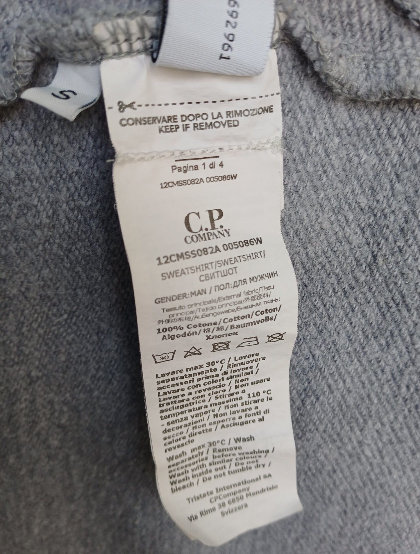 CP Company Full Zip Hoodie Mens S