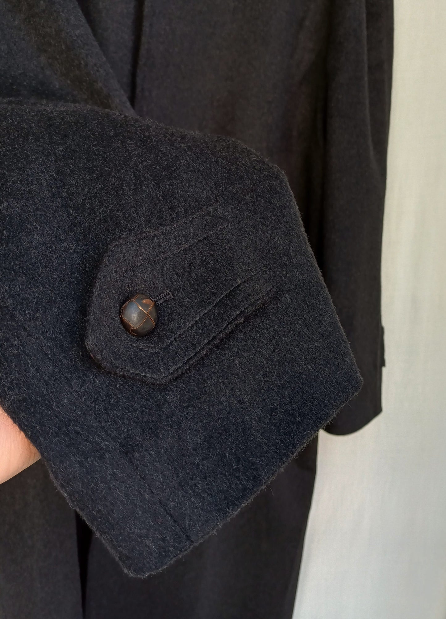 Bugatti Echter Alpen Loden Mens Wool Button Coat Long Overcoat Size EU 52/54