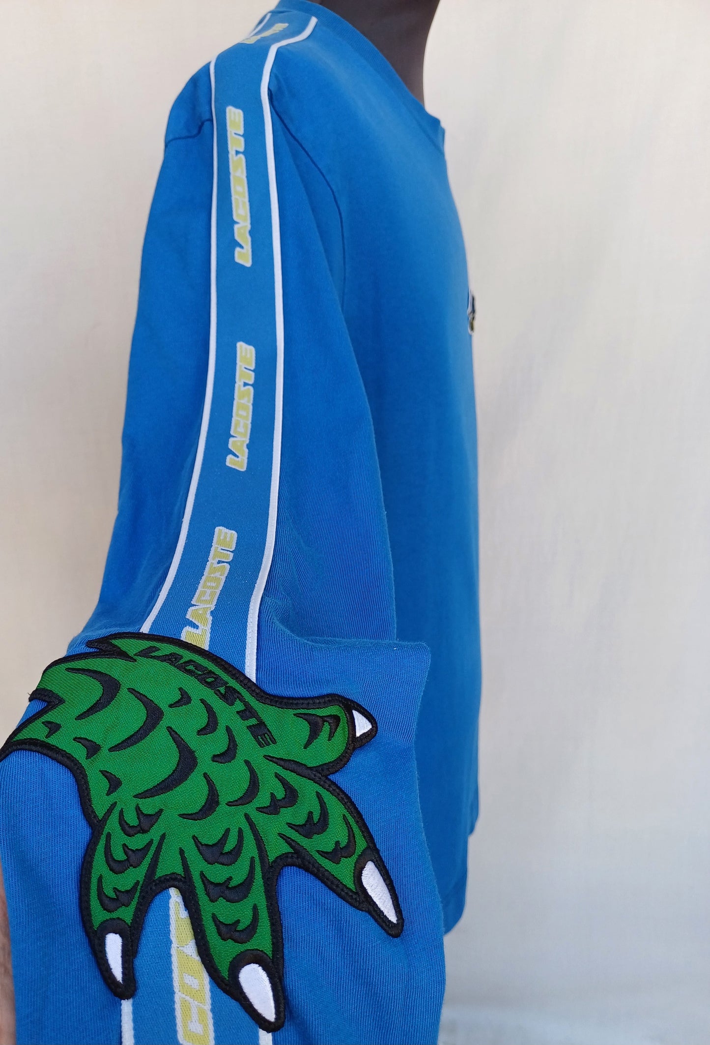 Lacoste relaxed Fit Cotton Taped Logo T-Shirt Size 3/Mens S