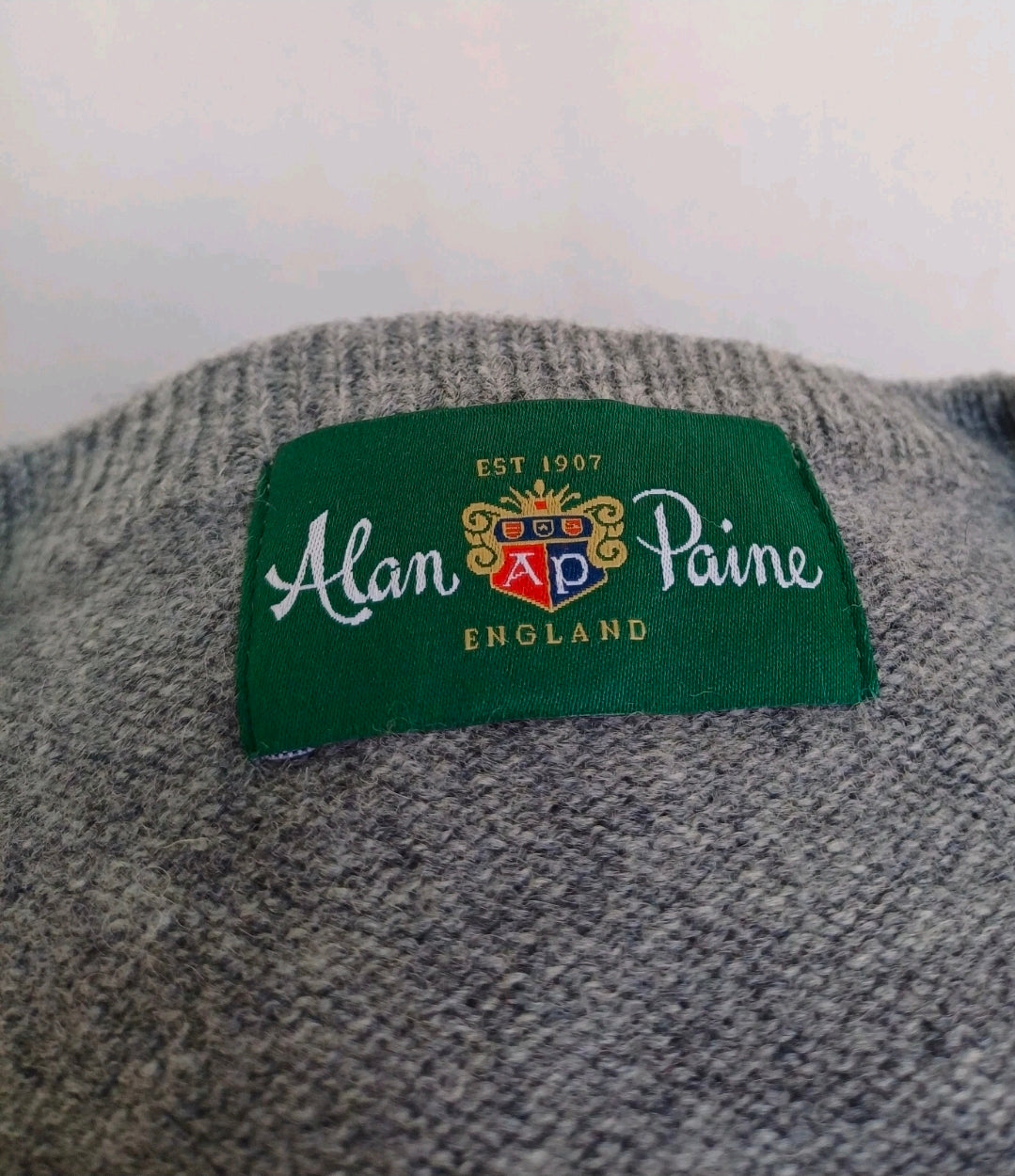 Alan Paine Lambswool Crew Neck Pullover Sweater EU 52/Mens L