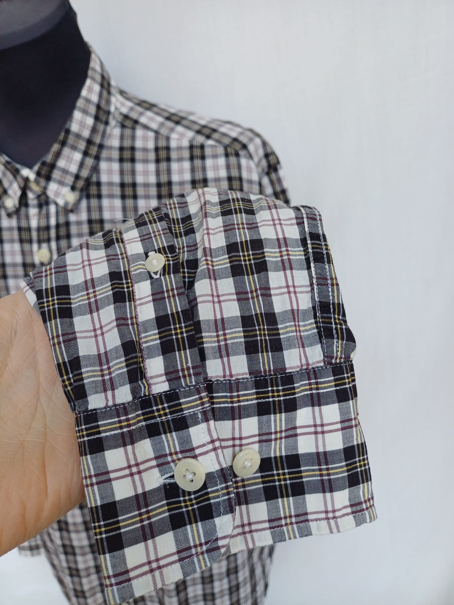 Dr. Martens 100% Cotton Plaid Button-Down Shirt Mens XL