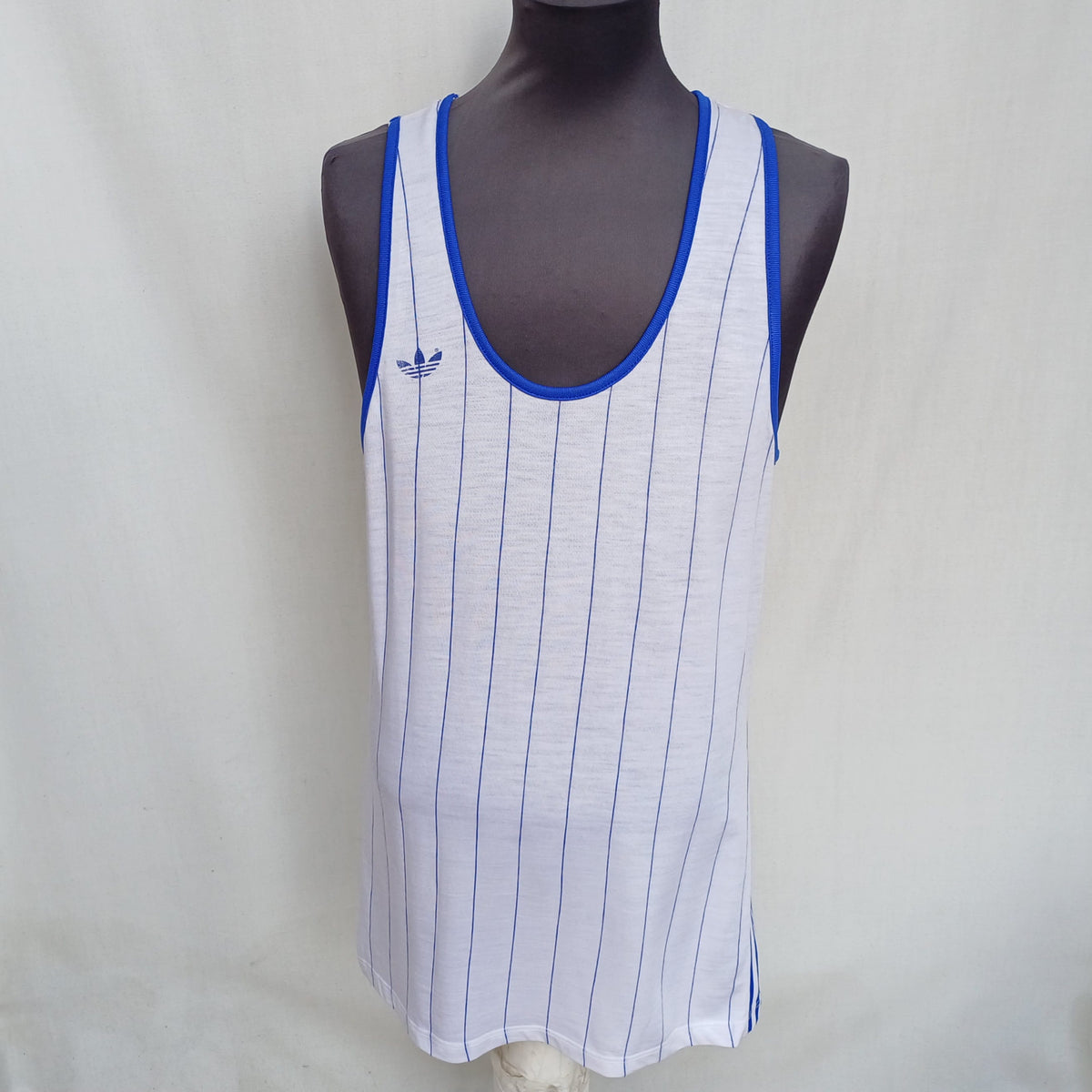 Vintage 80s Adidas Ventex Striped Basketball Jersey Mens M