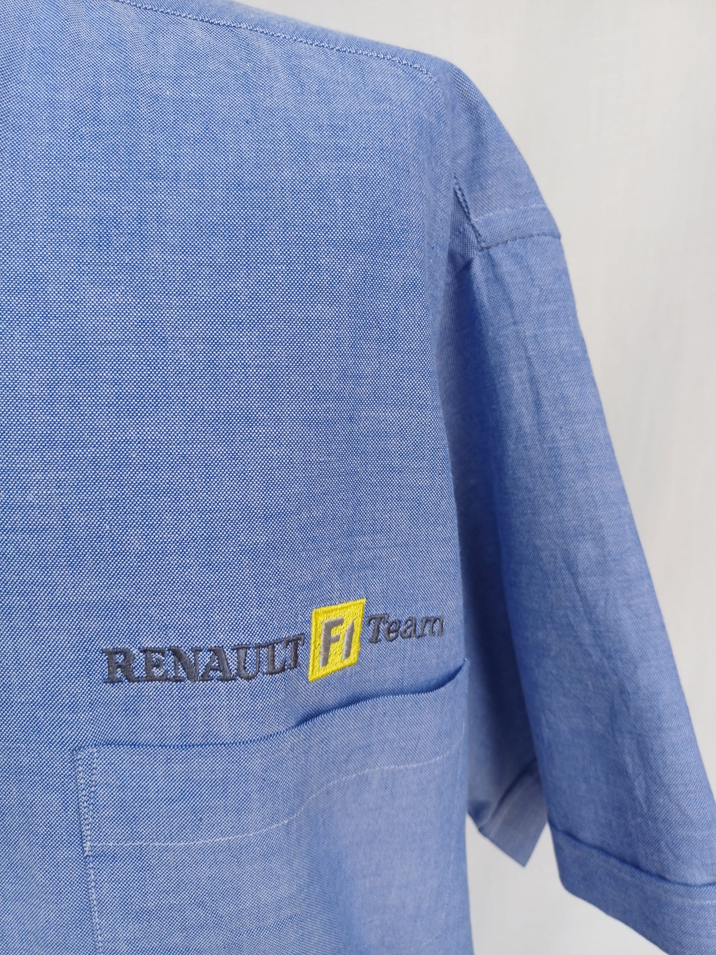 Fernando Alonso Signed Renault F1 team Formula One Button Shirt Mens XL