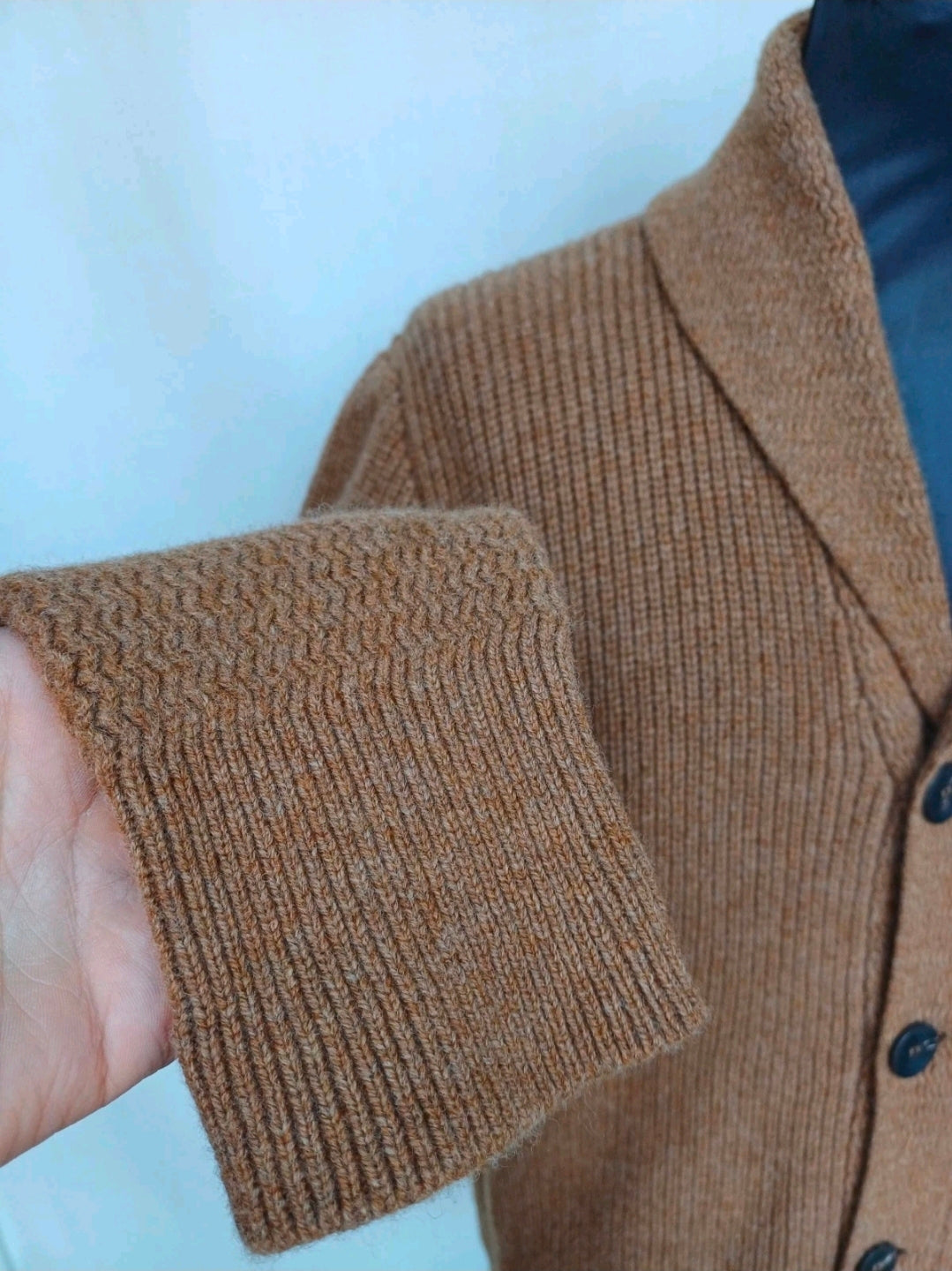 William Lockie Steppin Out Lambswool Knit Cardigan Sweater Mens XL