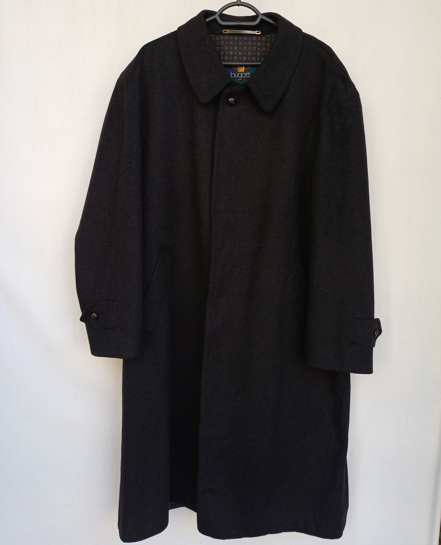 Bugatti Echter Alpen Loden Mens Wool Button Coat Long Overcoat Size EU 52/54