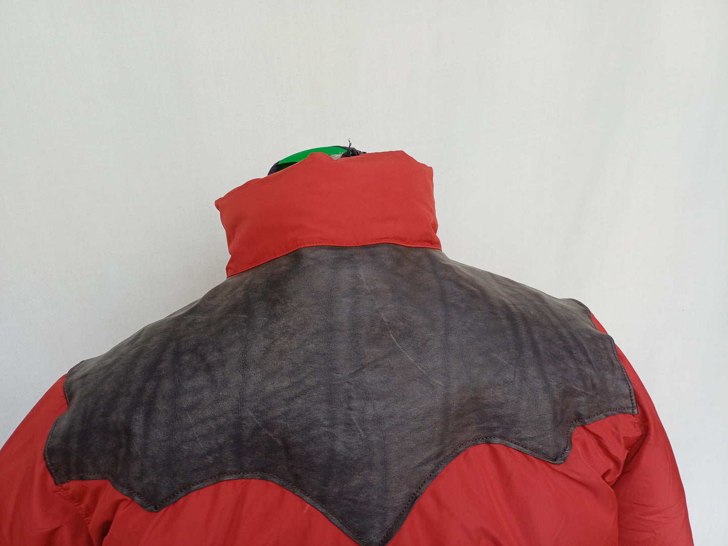 Vintage Double Ralph Lauren RRL Leather Quilted Down Puffer Jacket Mens S