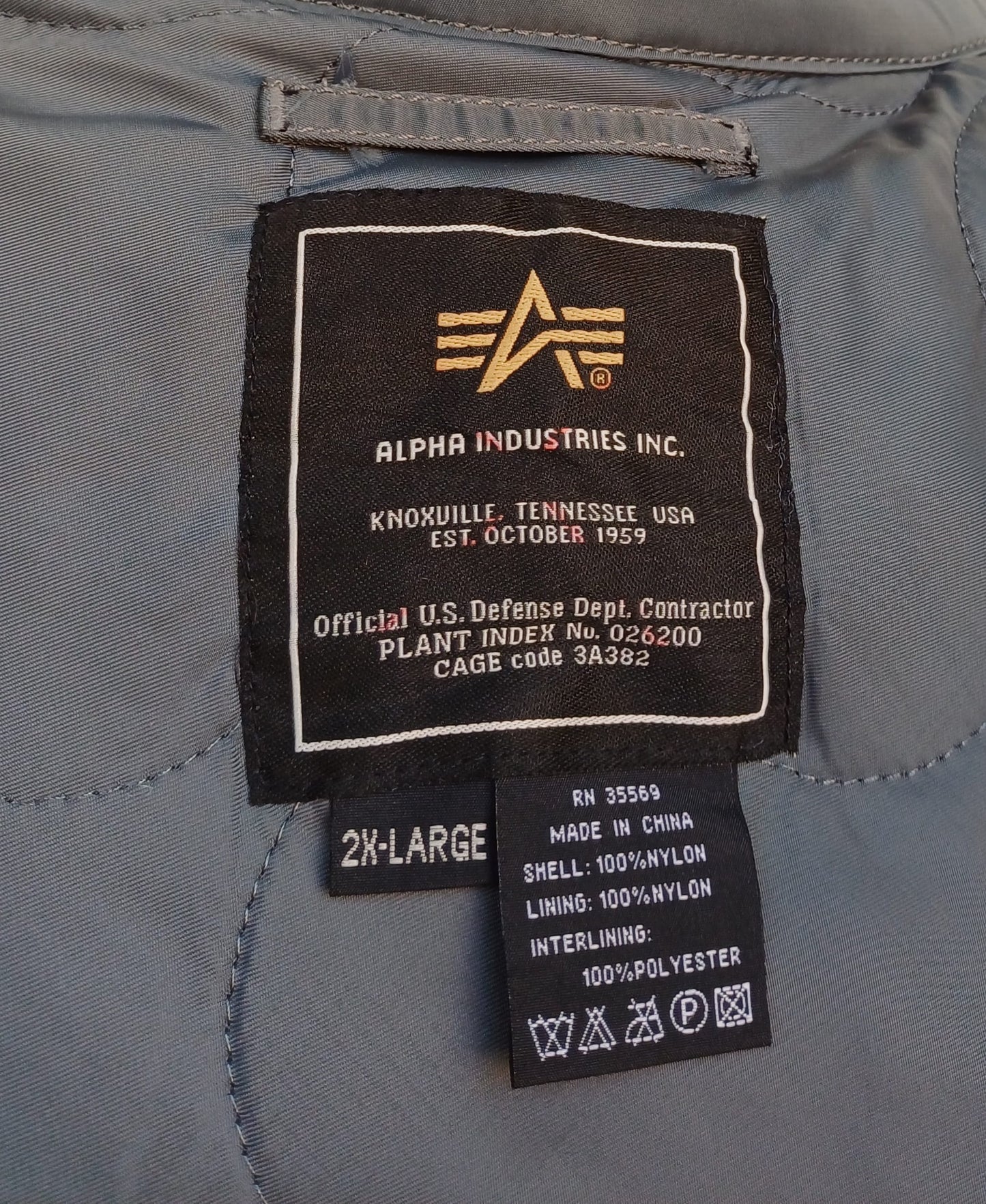 Alpha Industries CWU-45/P Full Zip Flight Bomber Jacket Size Mens 2XL