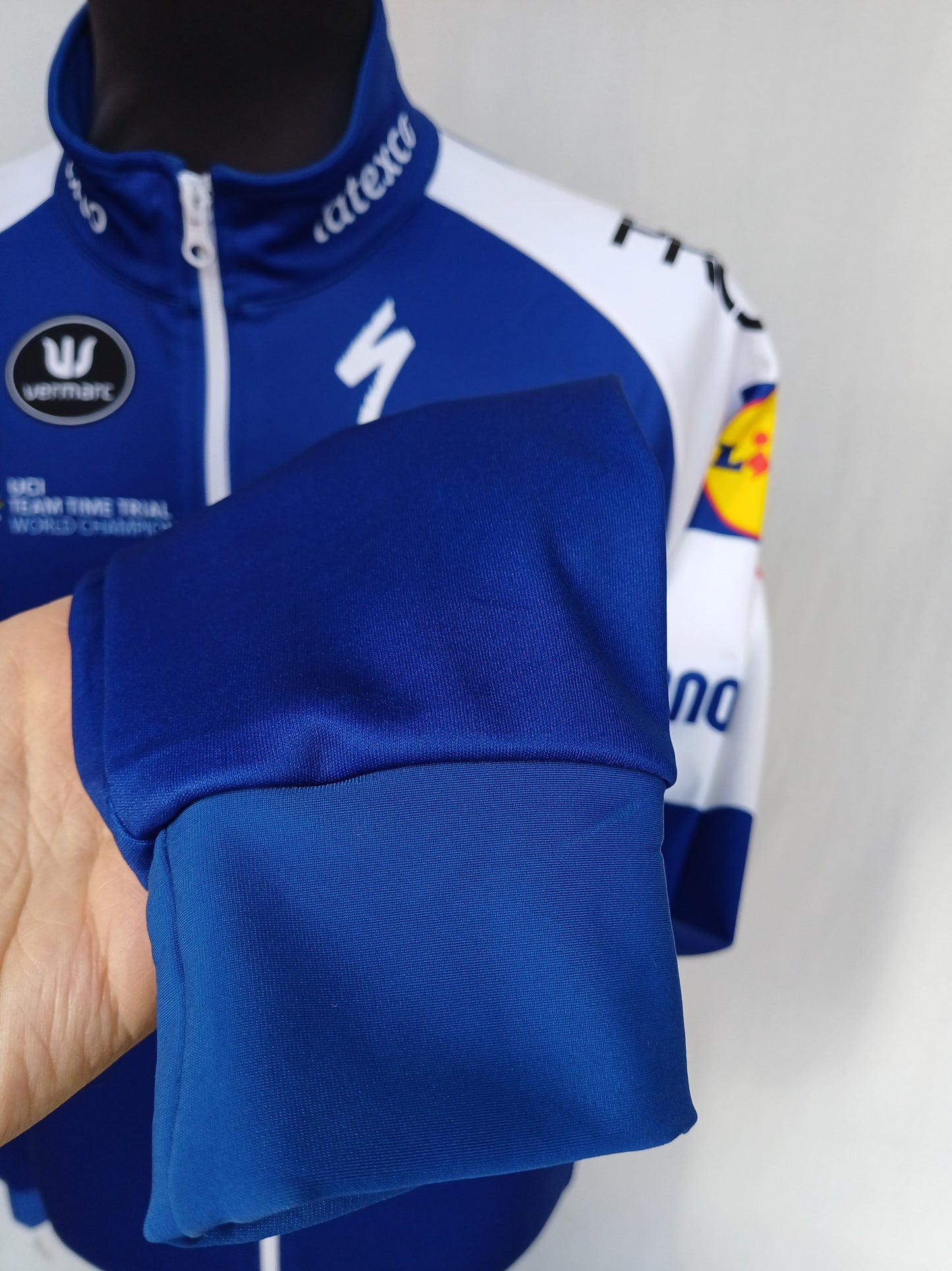 Quick Step Vermarc 2017 Windtex Long Sleeve Cycling Jersey Mens L