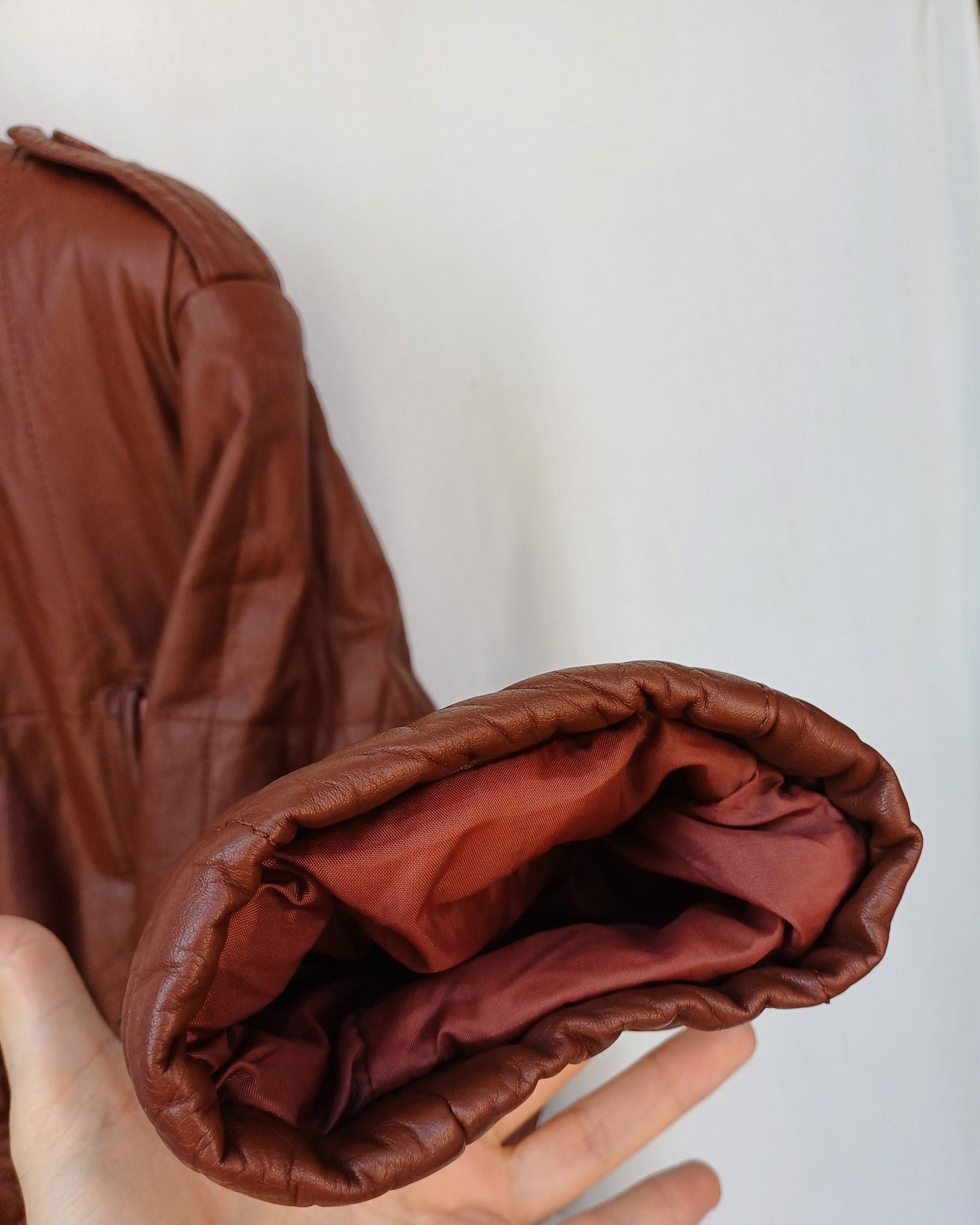 Angelo Litrico Cowhide Leather Long Coat Mens EU 54