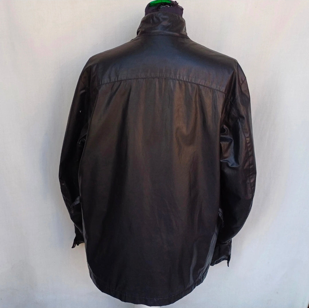 Barbour T1149 Carbon Finish International Jacket Zip/Snap Coat Mens M