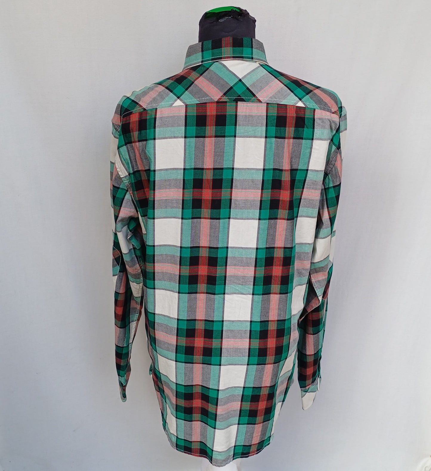 New With Tags Zara Man Checkered Plaid Cotton Button Up Flannel Shirt Mens XL