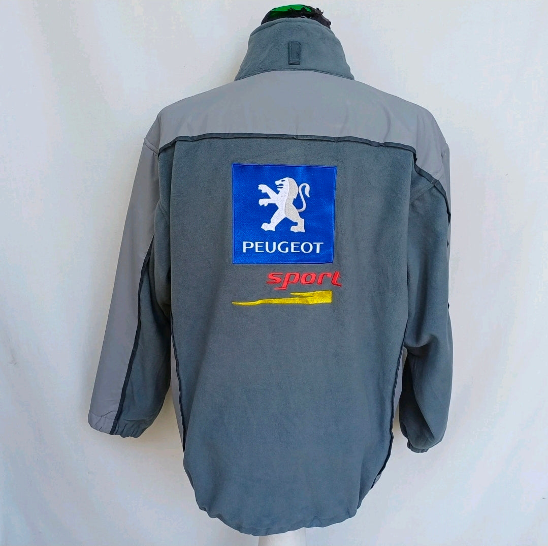 Peugeot Sport Full Zip Racing Jacket W/Removable Fleece Lining Mens M