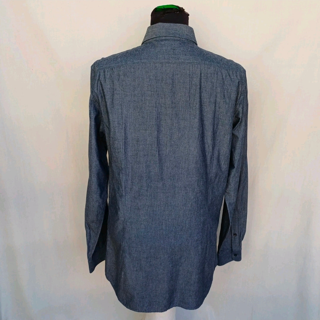 Diesel Black Gold 100% Cotton Button-Up Shirt Size Mens 48