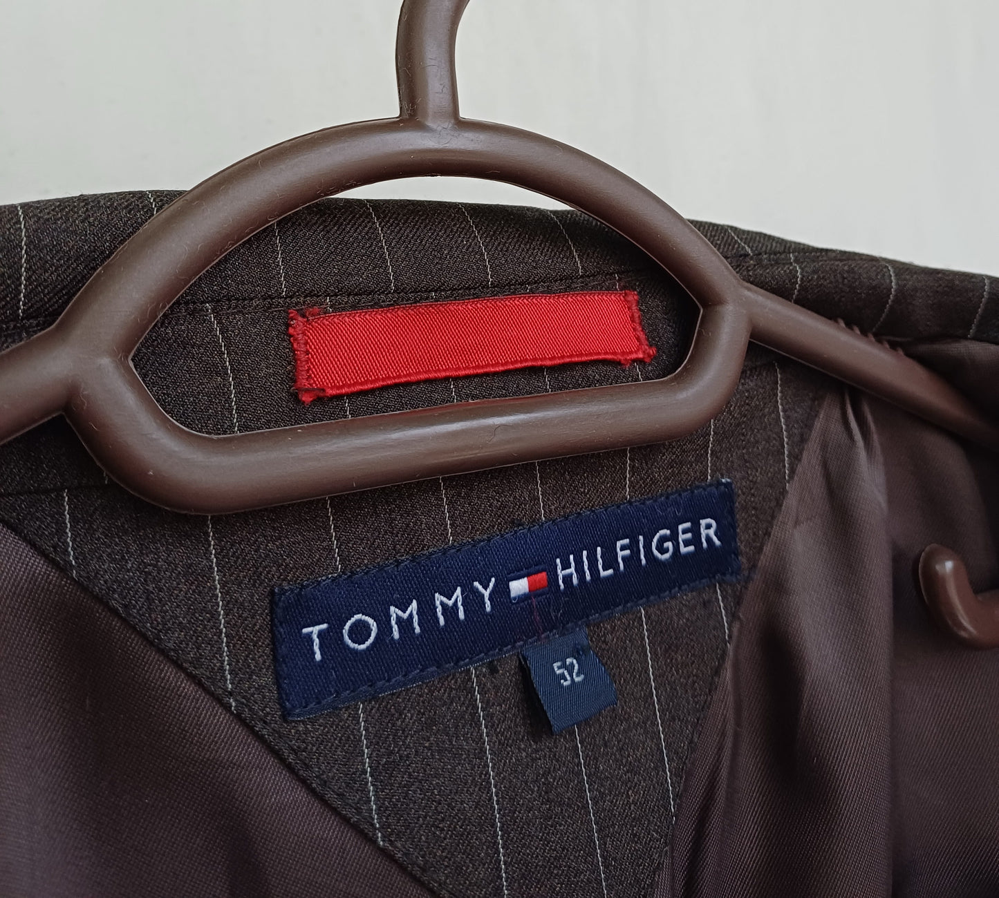 Tommy Hilfiger Wool Striped Mens Button Blazer Jacket Size EU 52