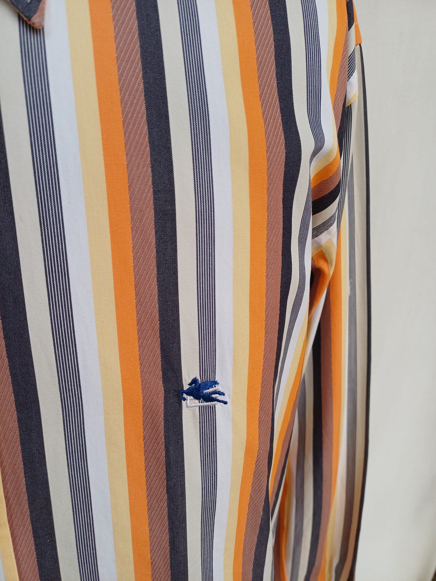 Etro Milano Striped Button-Down Shirt Size 43/Mens XL