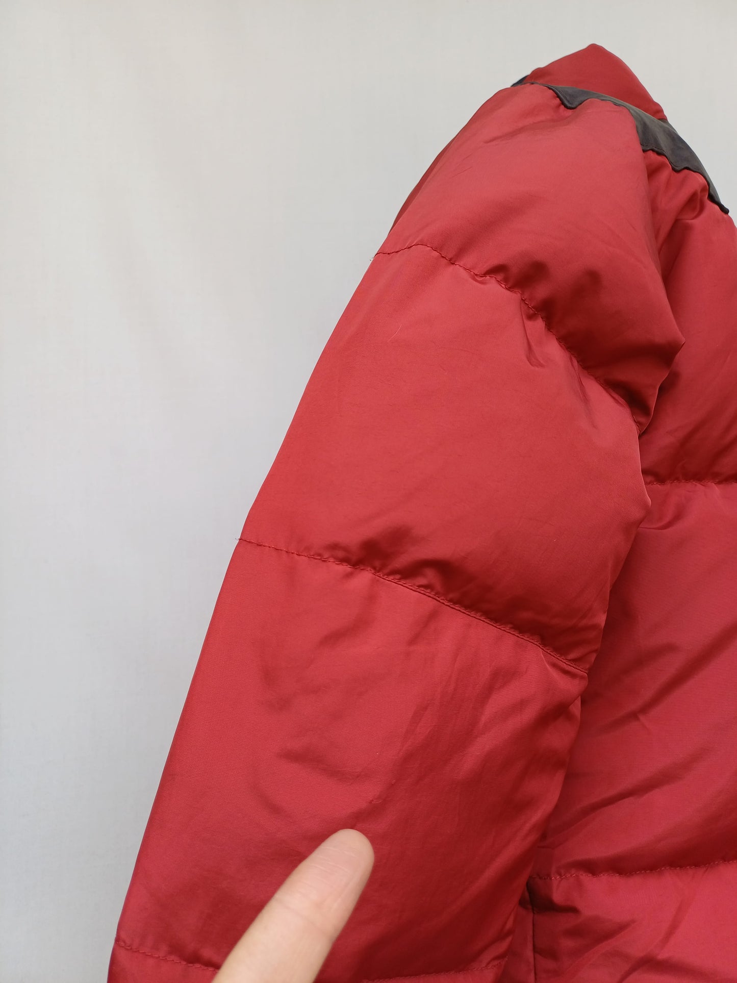 Vintage Double Ralph Lauren RRL Leather Quilted Down Puffer Jacket Mens S