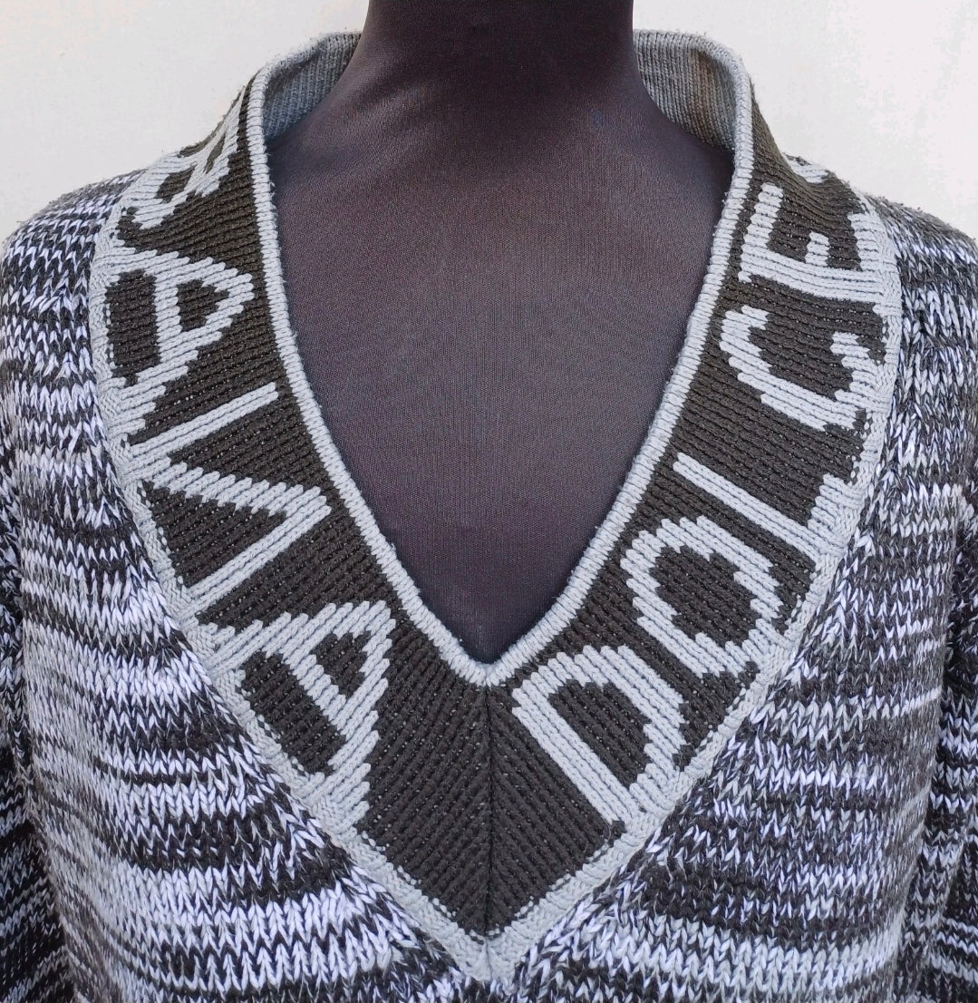 Dolce &Gabbana D&G Spell Out Wool Knit Pullover Sweater Jumper Mens S Oversized