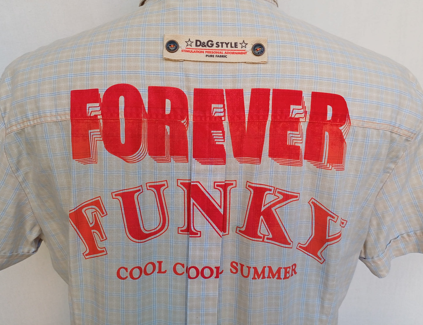 Dolce & Gabbana D&G Forever Funky Plaid button-up Shirt Mens S