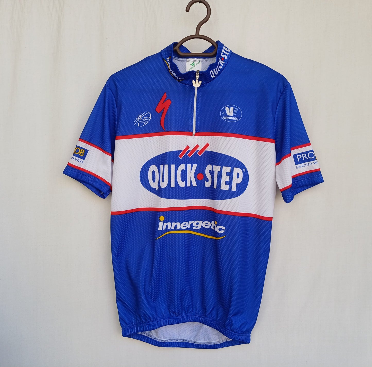 Vintage Quick Step Vermarc Short Sleeve Cycling Jersey Mens L