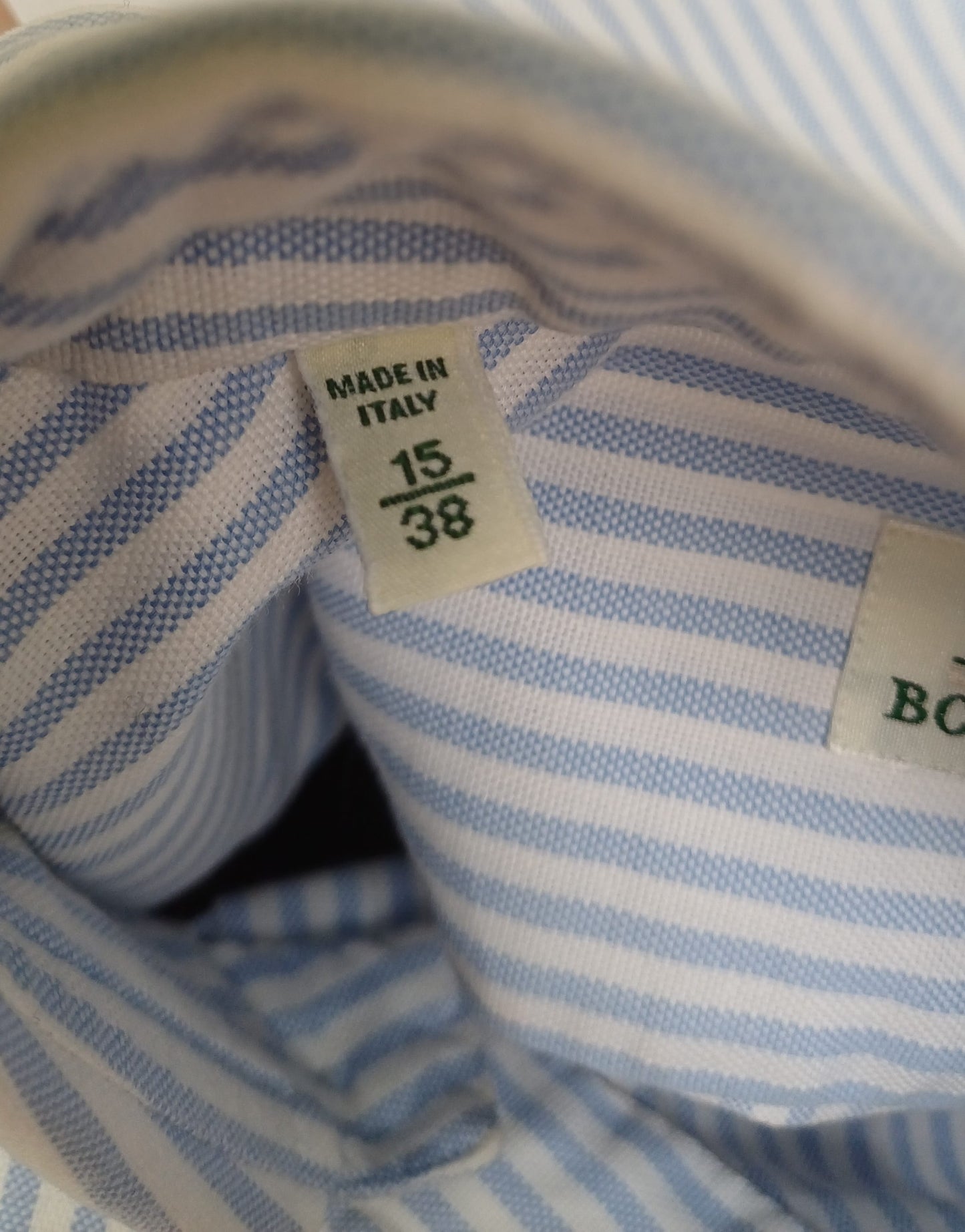 Borrelli Napoli Striped Button-Down Shirt Size 38/15/Mens M