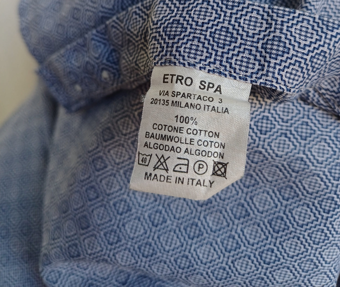 Etro Milano Button-Up Shirt Size 42/Mens L