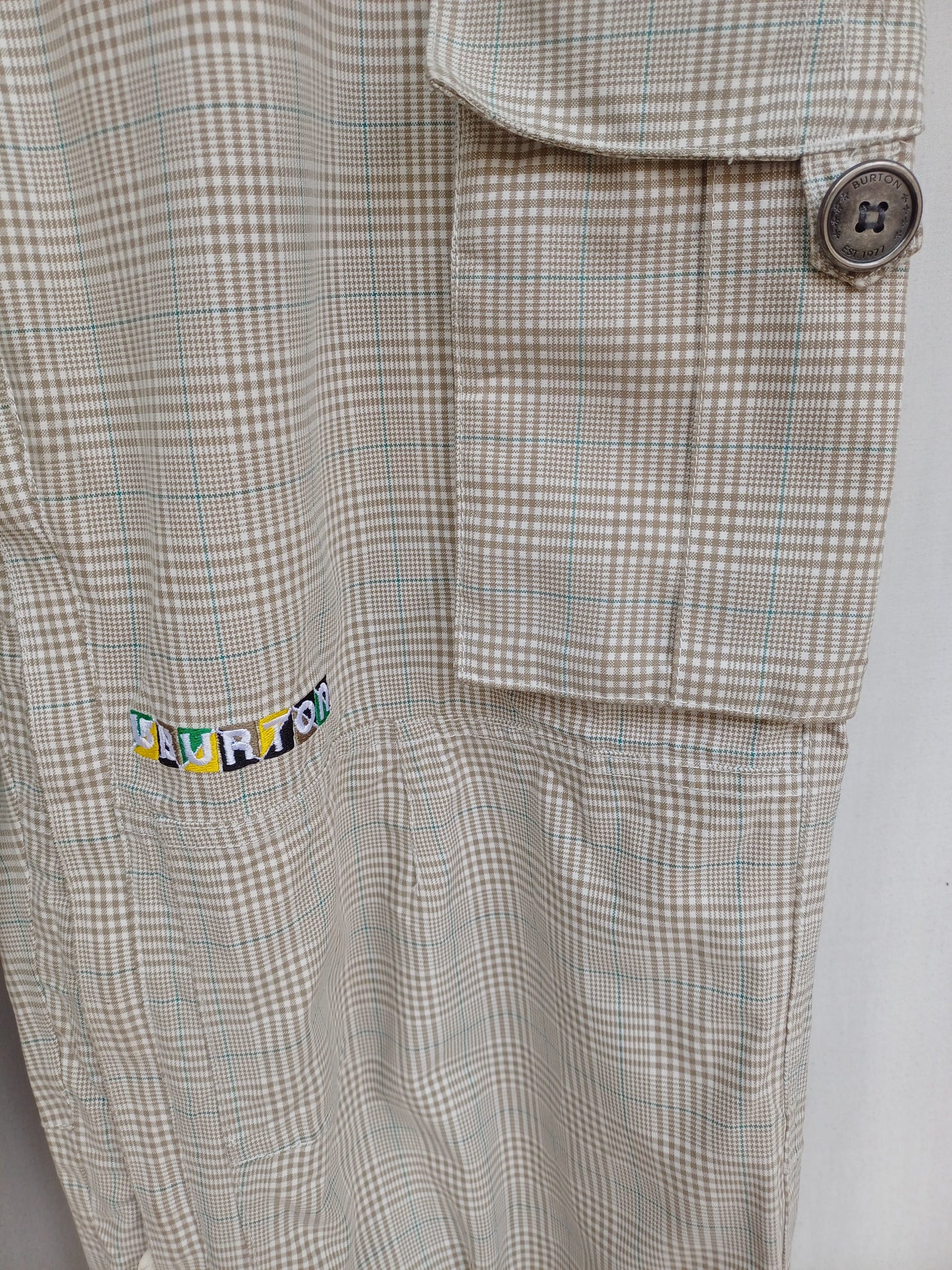 Burton Plaid Snowboard Ski Pants Mens L Oversized