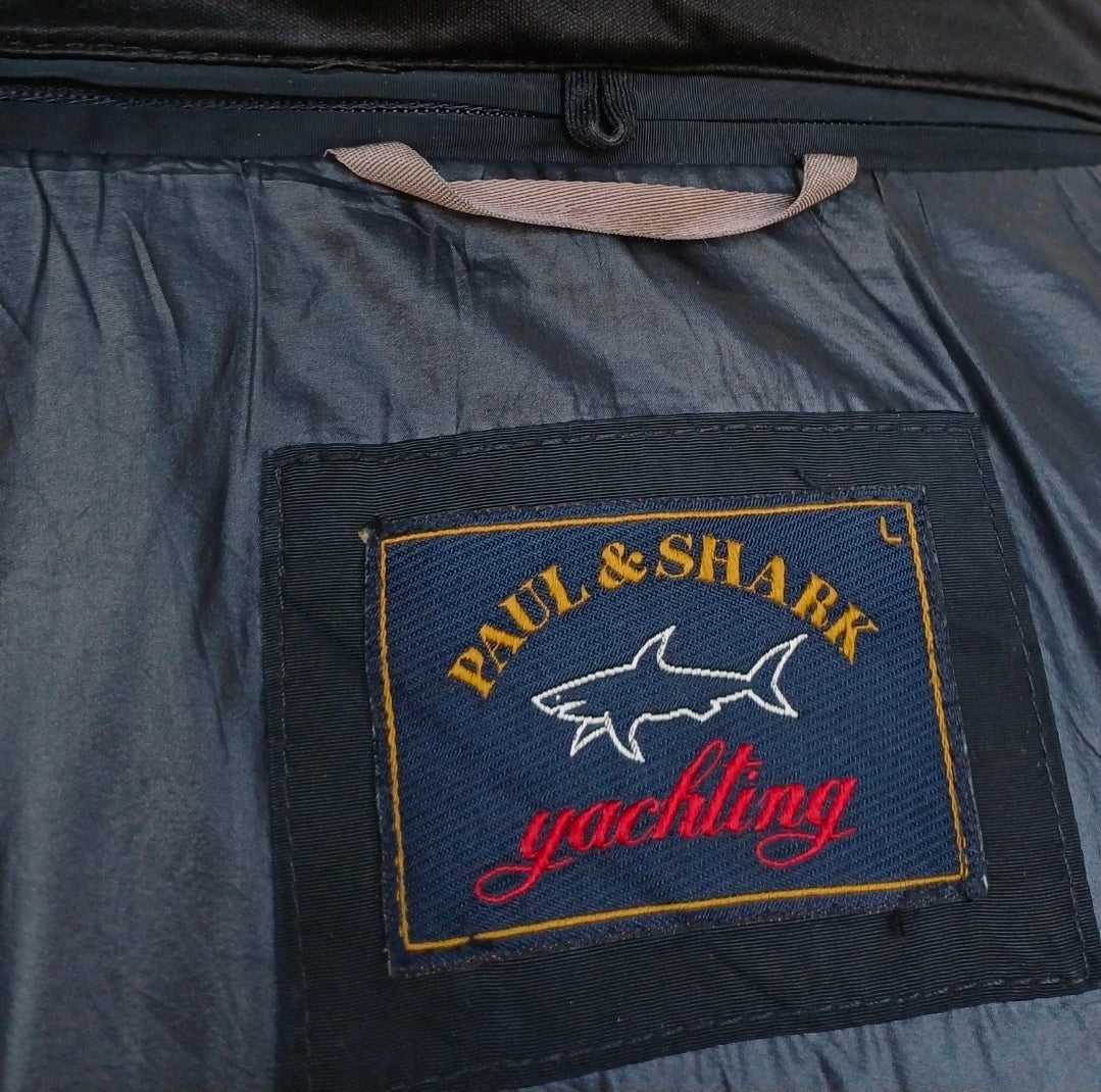 Paul & Shark Double Zipper Multi-Pockets Field Padded Hooded Jacket Mens L