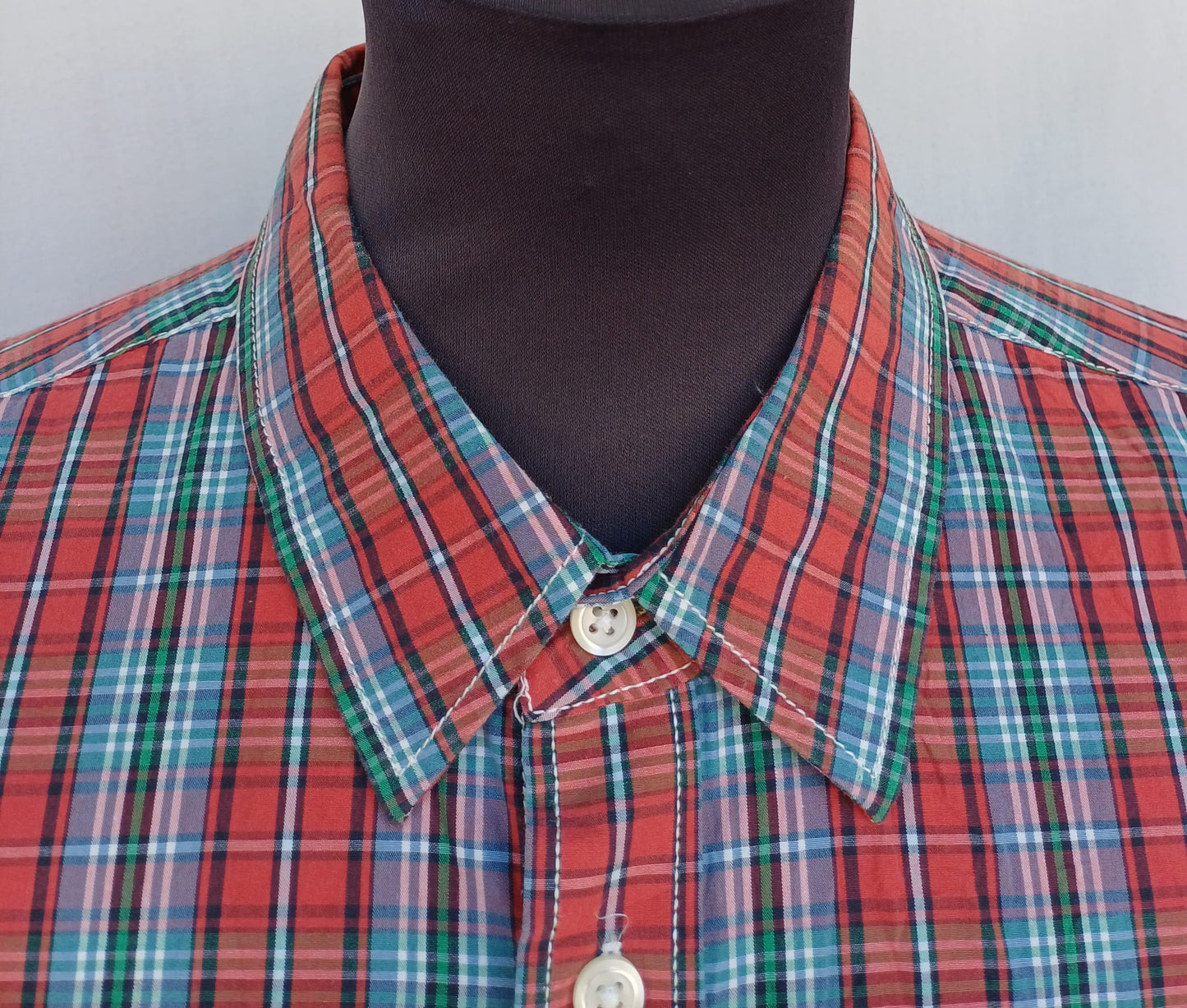 Levi Strauss Classic Fit Cotton Check Button-Up Shirt Mens L