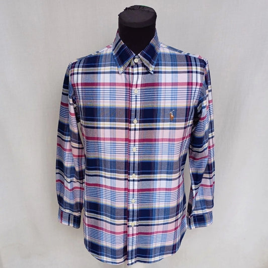 Ralph Lauren Custom Fit button-Up Check Long Sleeve shirt Mens S