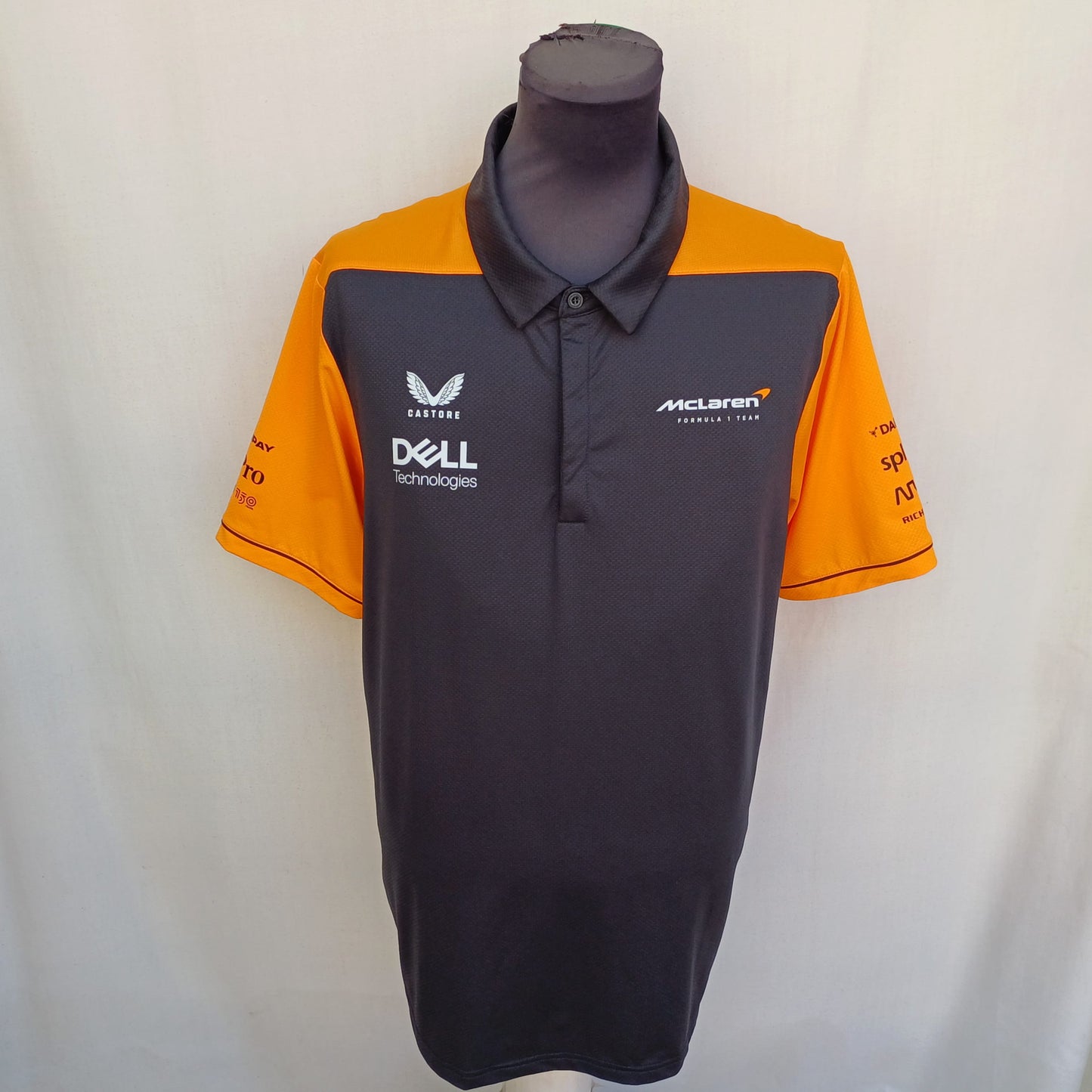 New Without Tags McLaren F1 team Castore Polo Button Shirt Mens XL