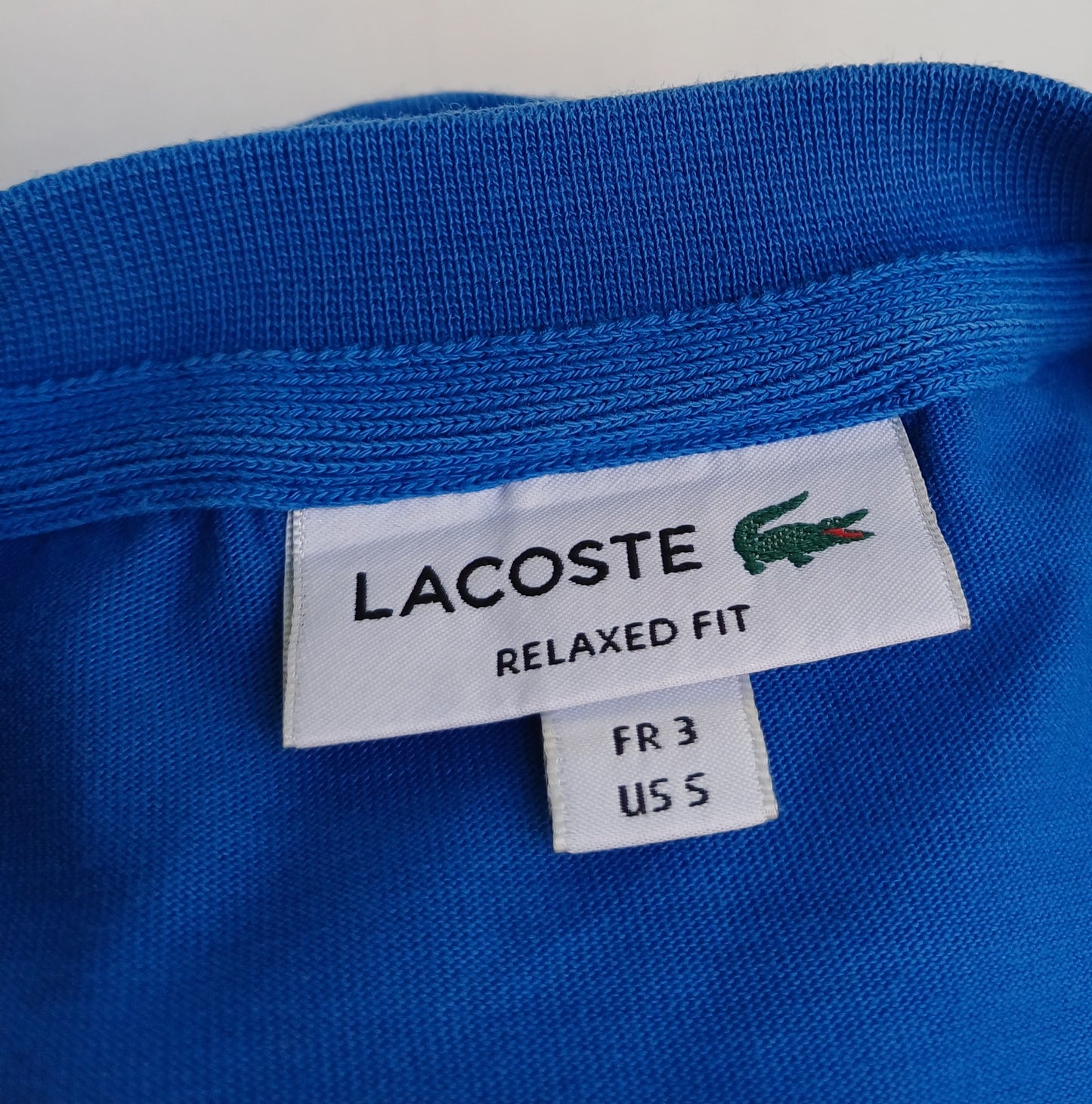Lacoste relaxed Fit Cotton Taped Logo T-Shirt Size 3/Mens S