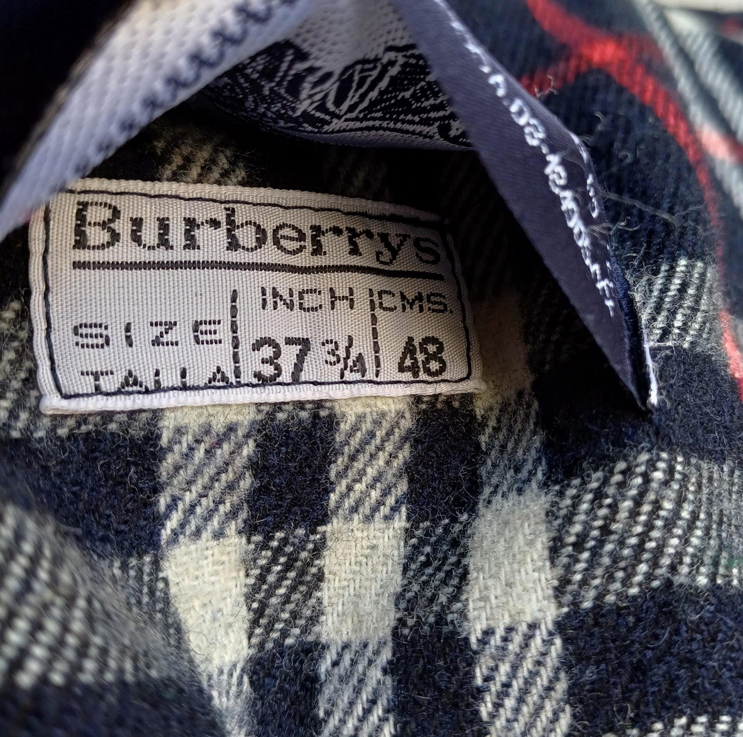 Vintage Burberrys Nova Check Lining Mens Wool Coat Overcoat Size EU 48