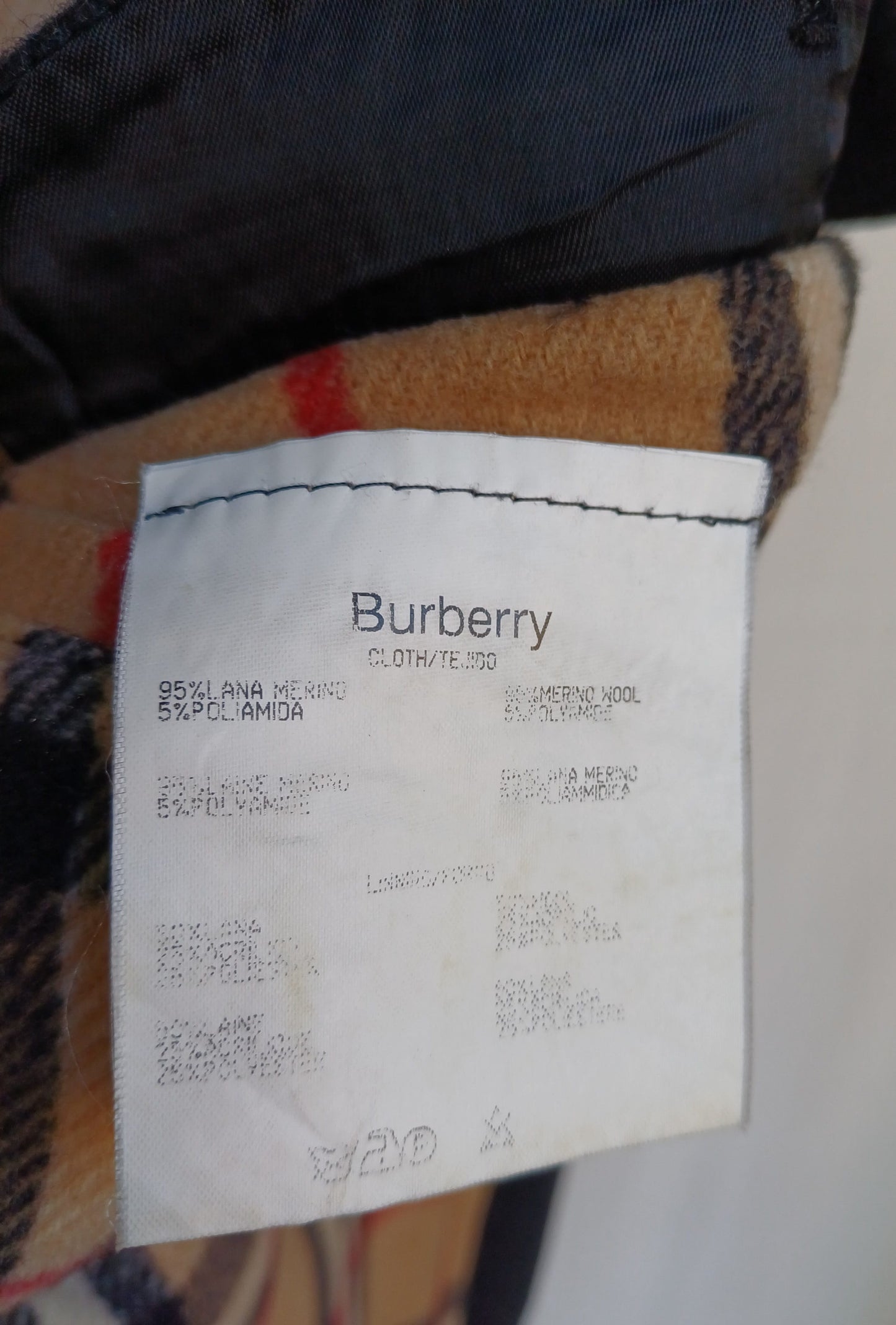 Burberry London Nova Check Lining Merino Wool Coat Overcoat Size 3/Mens S